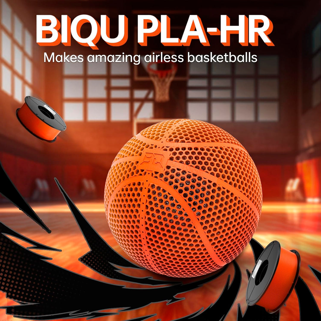 BIQU PLA-HR Flexible 3D Printer Filament 1.75mm – Airless Basketball Printing Material, 1KG Spool Compatible with FDM Printers