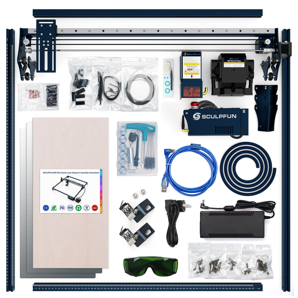 SCULPFUN S30 Ultra 33W packing list