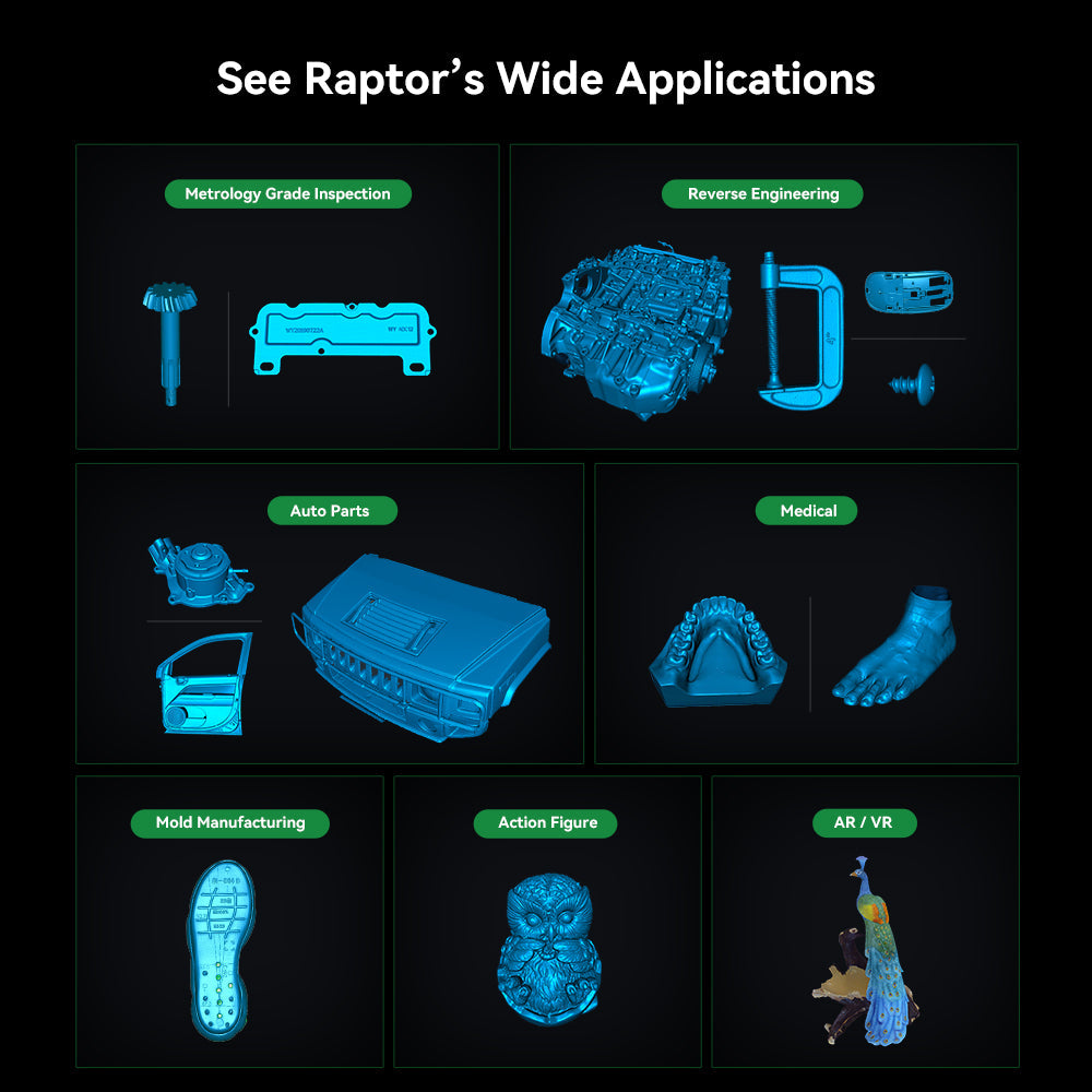 Creality CR-Scan Raptor 3D Scanner – Precision Hybrid Laser for All Object Sizes