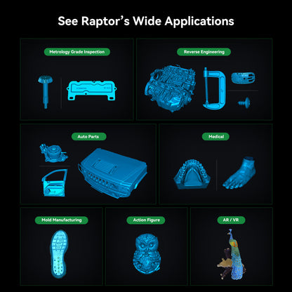 Creality CR-Scan Raptor 3D Scanner – Precision Hybrid Laser for All Object Sizes