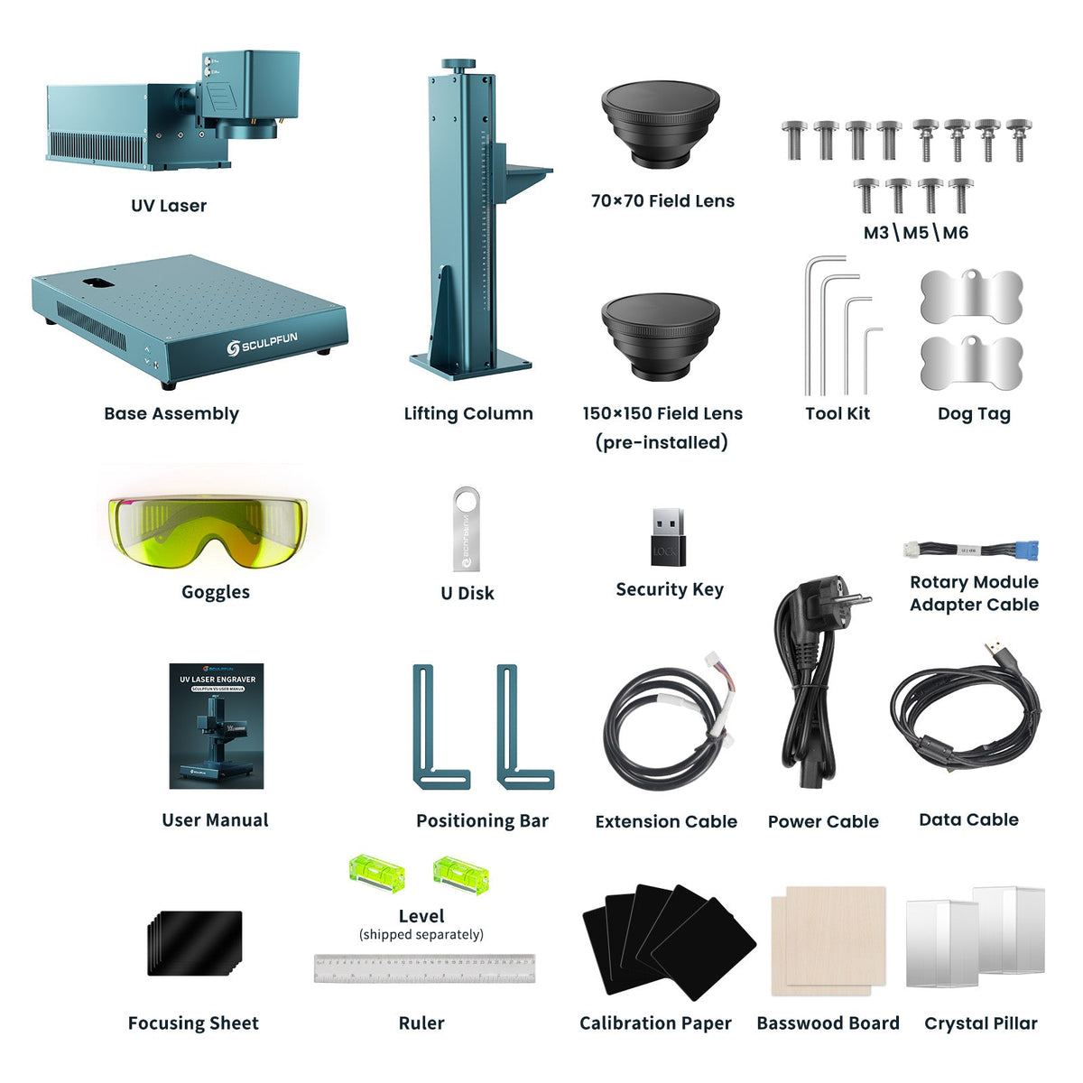 SCULPFUN V5 packing list