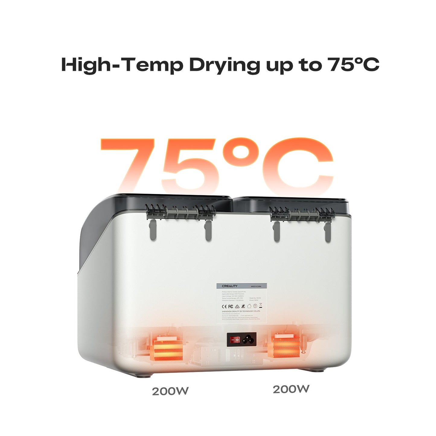 Creality SpacePi X4L Filament Dryer | 4-Spool Multi-Color Drying