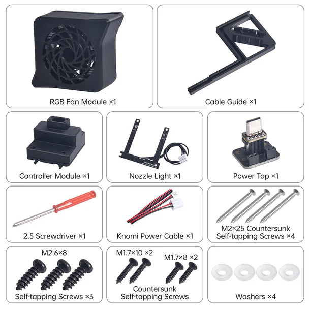 BIQU Panda Cooler A1 Smart Extruder Cooling Fan with RGB