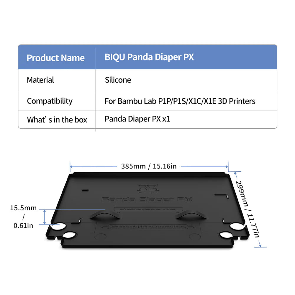 BIQU Panda Diaper Silicone Waste Pad for Bambu Lab X1 / P1