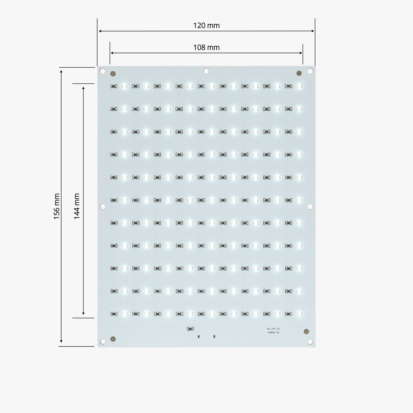 Bambu Lab CMYK LED Backlight Board for Lithophanes (156 × 120 mm)