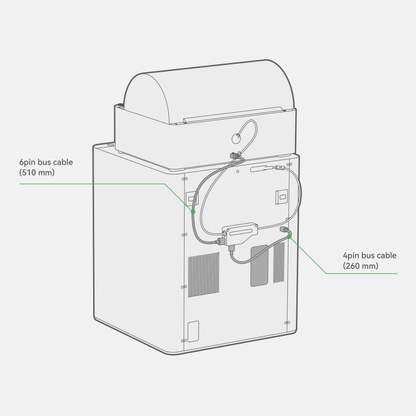 Bambu Lab 4-pin bus cable 260mm, printer to hub or buffers, for P1 and X1 Series