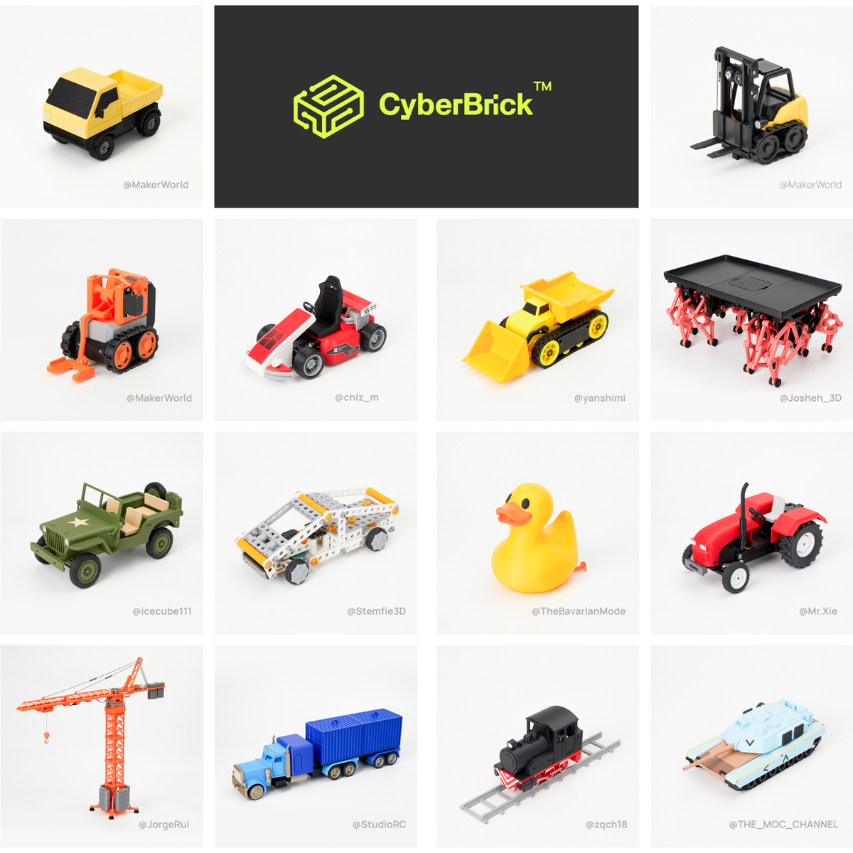 Bambu Lab Beginner CyberBrick Hardware DIY Kit ZK004 (1 Remote, 1 Car)