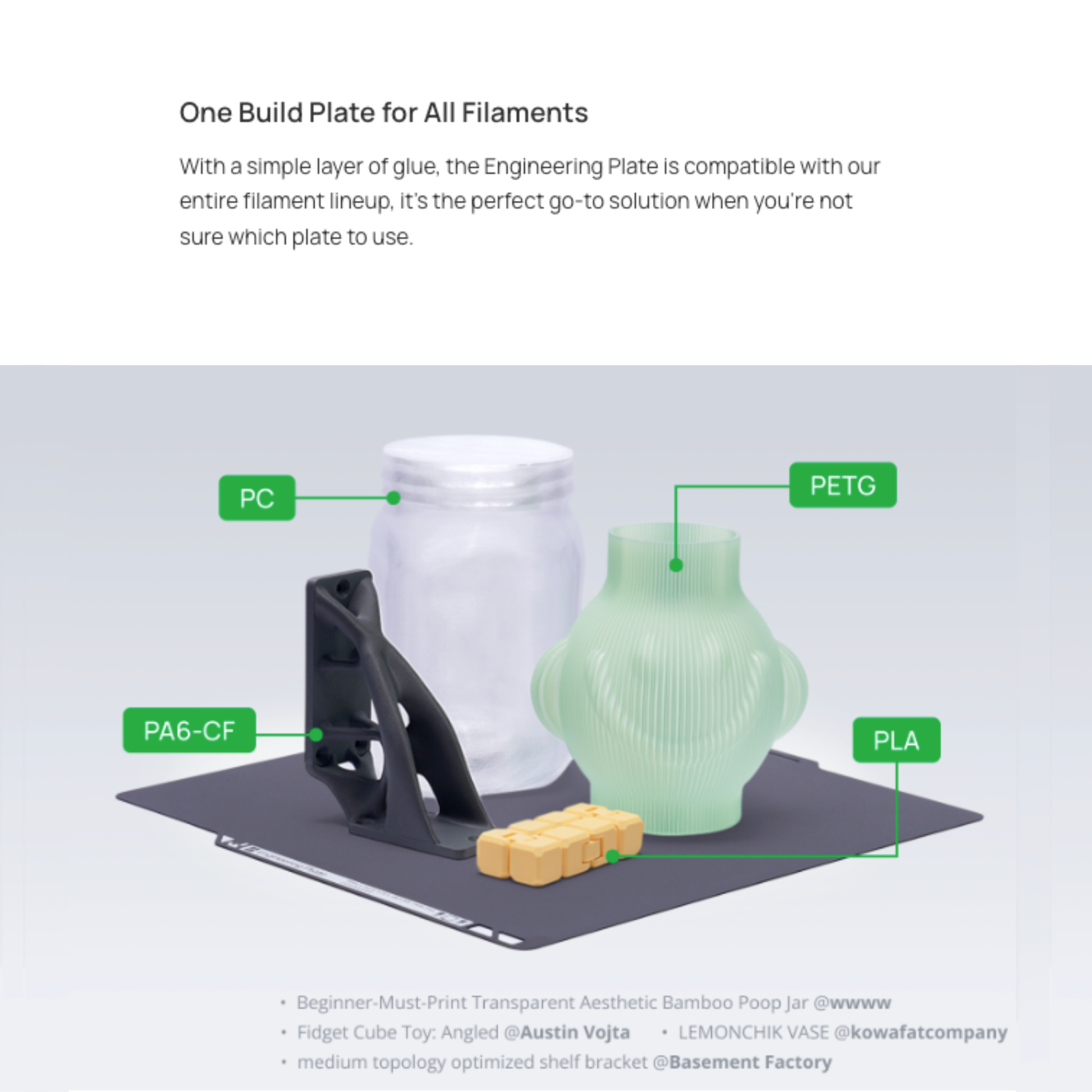 Bambu Lab Engineering Plate for H2S / H2D - High Temperature Smooth Build Surface
