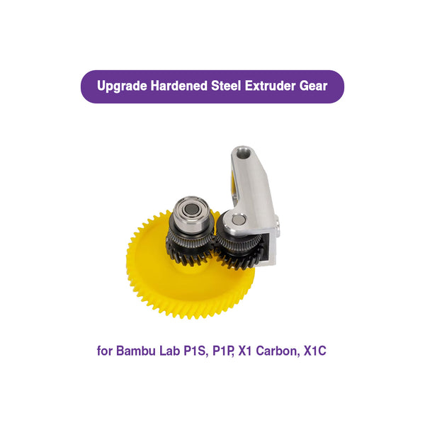 Upgrade Hardened Steel Extruder Gear for Bambu Lab P1S P1P X1 Carbon X1C