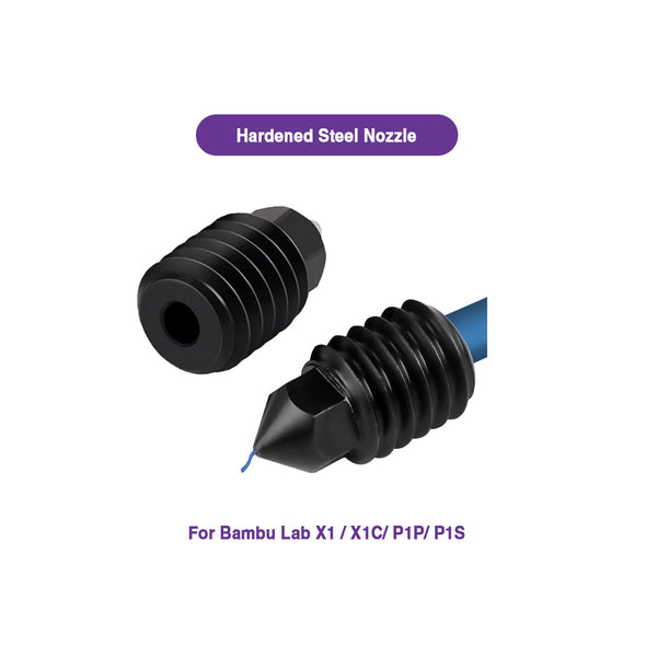 Hardened Steel Nozzle for Bambu Lab X1 / X1C/ P1P/ P1S