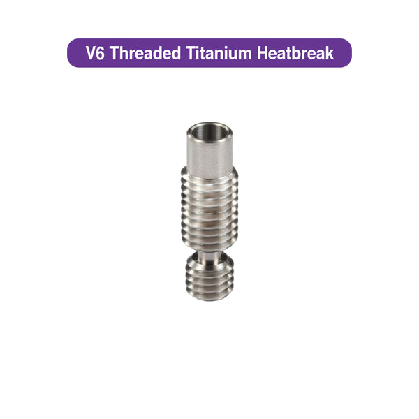 V6 Official Threaded Titanium Heatbreak for E3D V6 Volcano Hotend (1.75mm Filament)