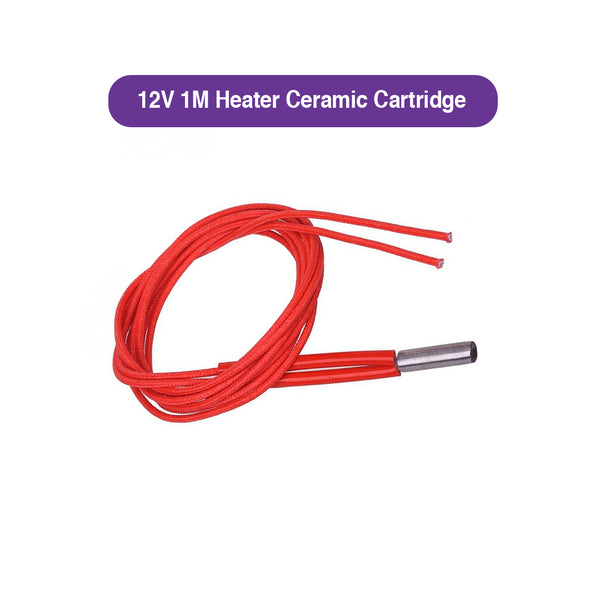 12V Ceramic Cartridge Heater (6x20mm - 1M Wire)