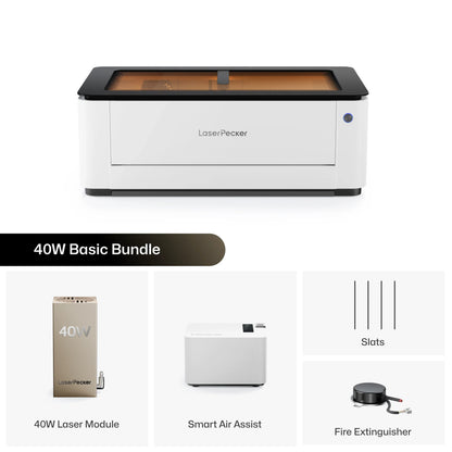 LaserPecker LX2 Enclosed Laser Cutter – 500 × 305 mm, 20W / 40W, Class 1