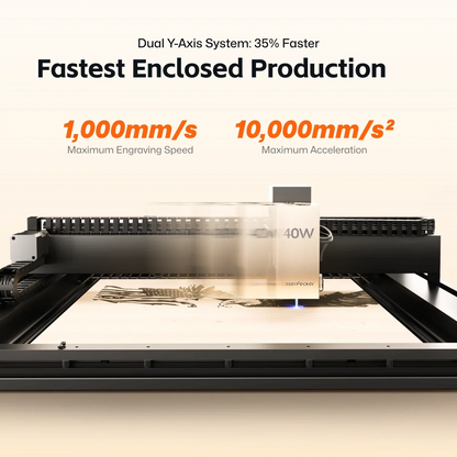 LaserPecker LX2 Enclosed Laser Cutter – 500 × 305 mm, 20W / 40W, Class 1