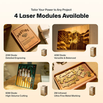 LaserPecker LX2 Enclosed Laser Cutter – 500 × 305 mm, 20W / 40W, Class 1