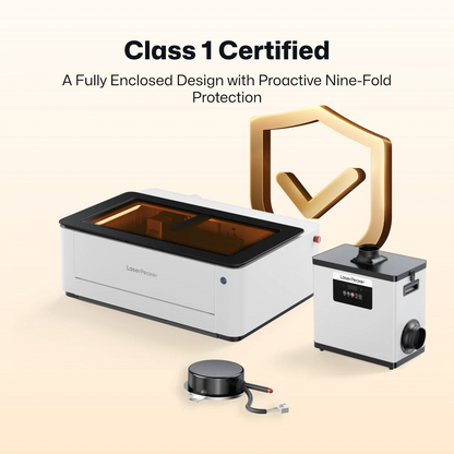 LaserPecker LX2 Enclosed Laser Cutter – 500 × 305 mm, 20W / 40W, Class 1