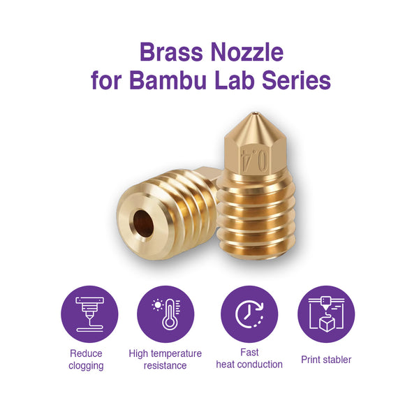 Brass Nozzle for Bambu Lab X1 / X1C/ P1P/ P1S