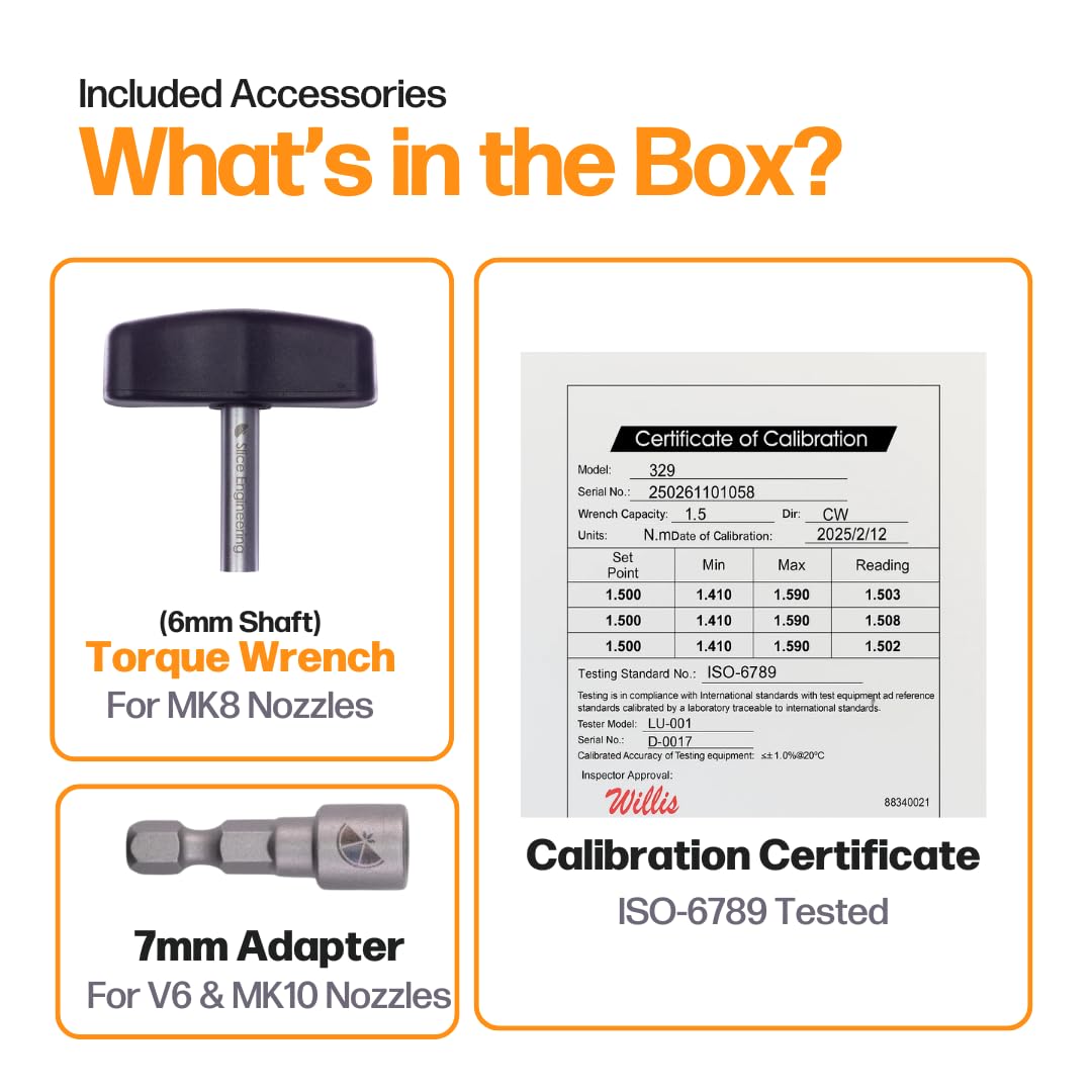 Slice Engineering Nozzle Torque Wrench™ – 1.5 Nm Precision Tool for  Universal Hotends