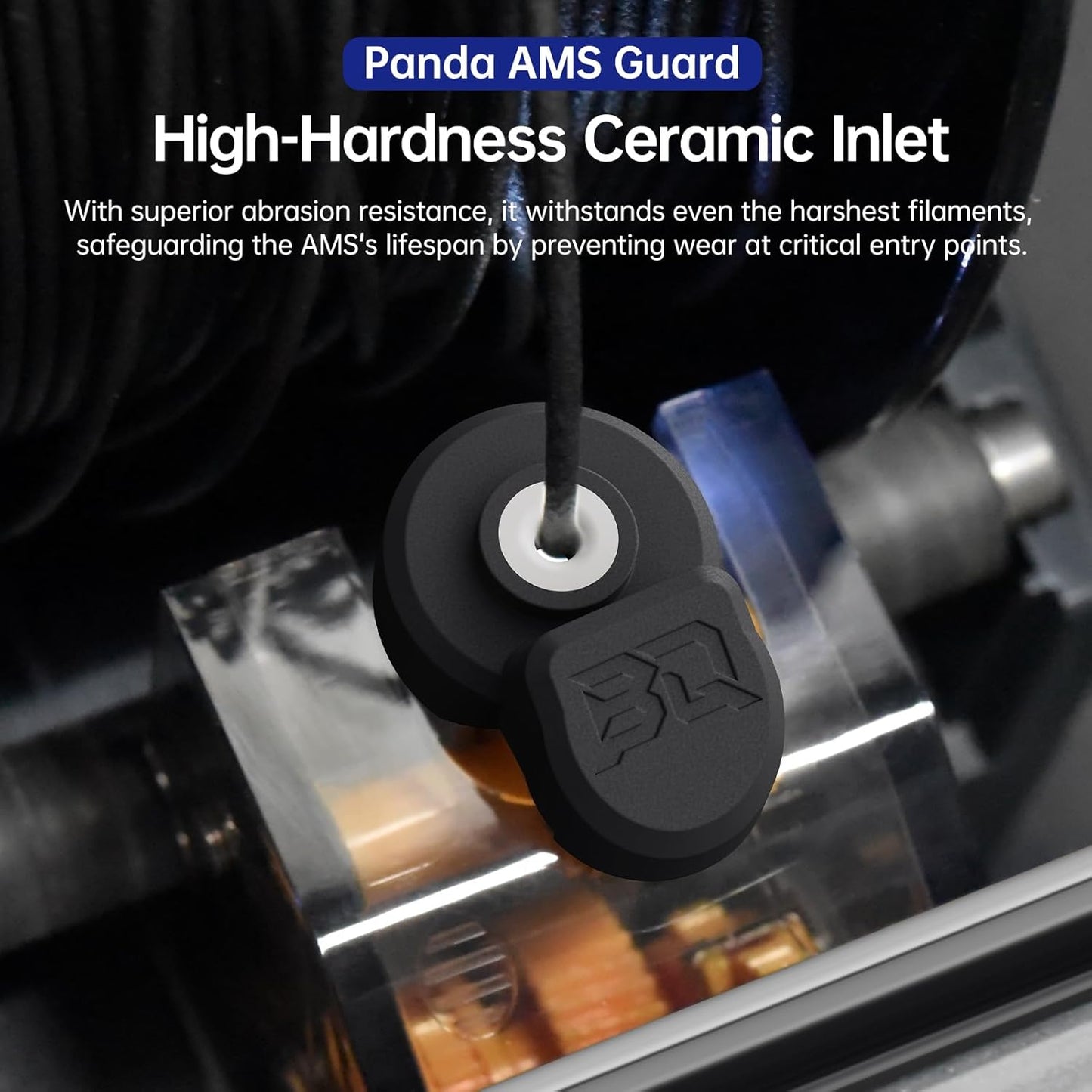 BIQU Panda AMS Guard Set (4-Pack)– Ceramic Inlet Upgrade for Bambu Lab AMS, Wear-Resistant Protection for Multicolor Printing