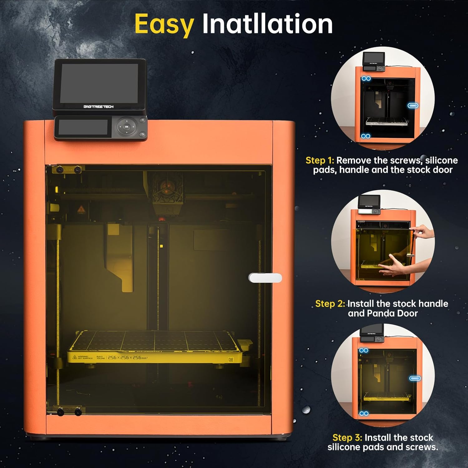 BIQU Panda Door PC Upgrade Panel for Bambu Lab P1/X1 Printers