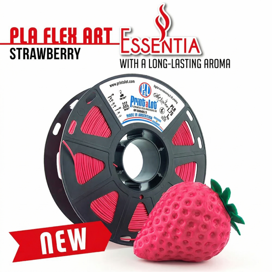 PrintaLot PLA FLEX ART Essentia Strawberry Scented Filament for 3D Printing