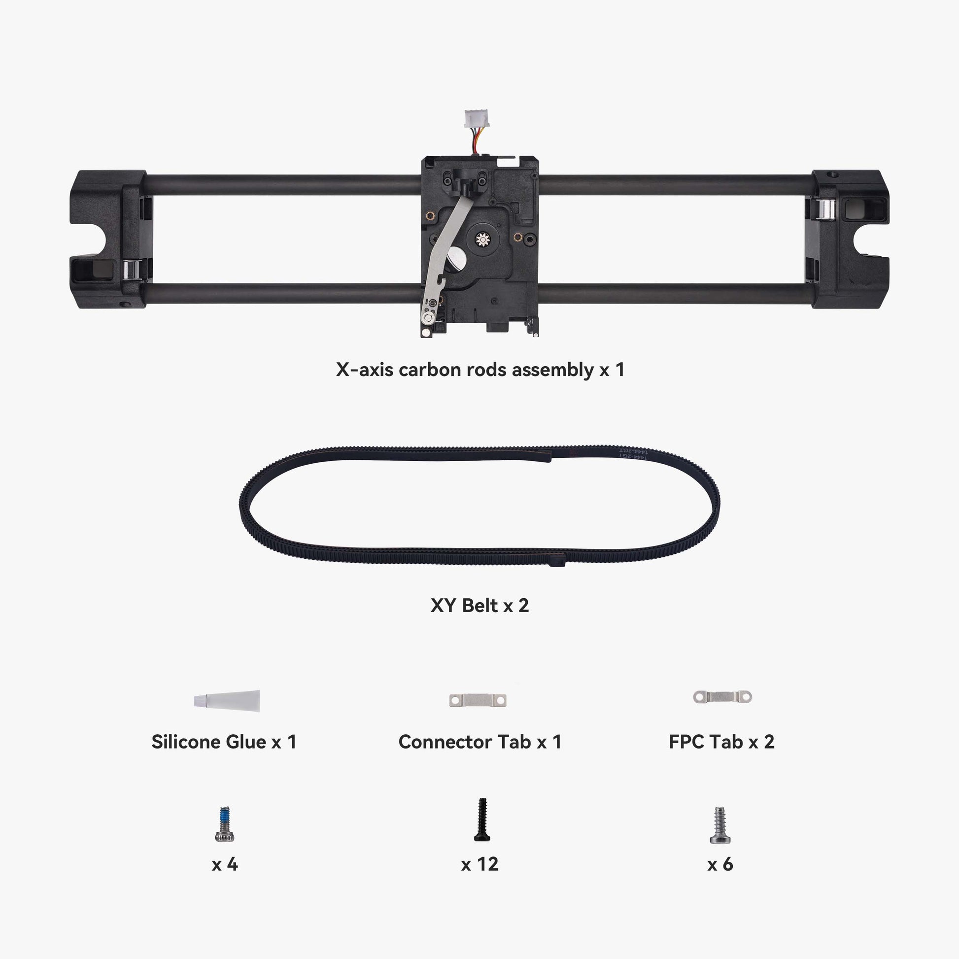 Bambu Lab X-Axis Carbon Rods Assembly for P1 / X1 Series - Official Replacement