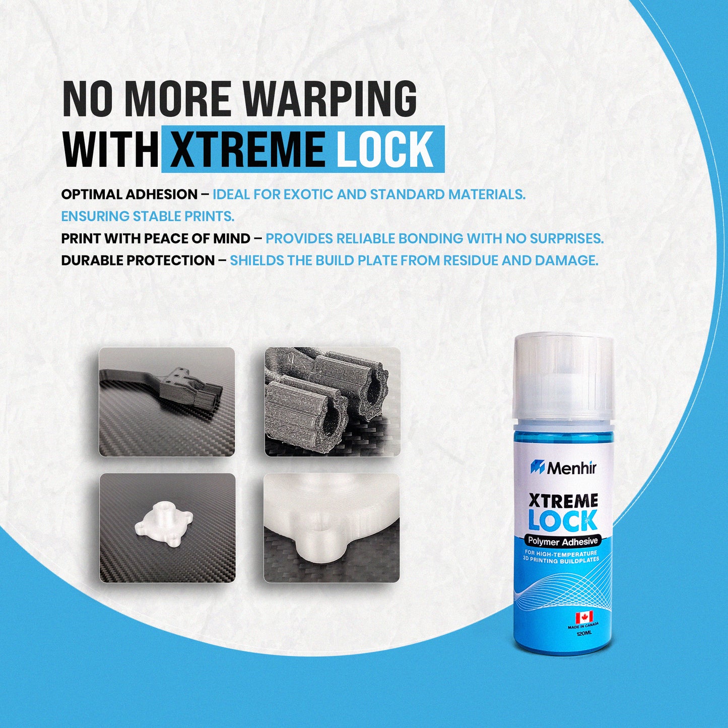 Menhir Xtreme Lock Premium All-in-One 3D Printer Bed Adhesive