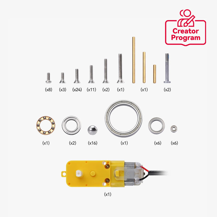 Bambu Lab Triple-axis Tourbillon Model Components DIY Kit 007 - Build Your Own 3D Printed Triple-axis Tourbillon - MakerParts 3D