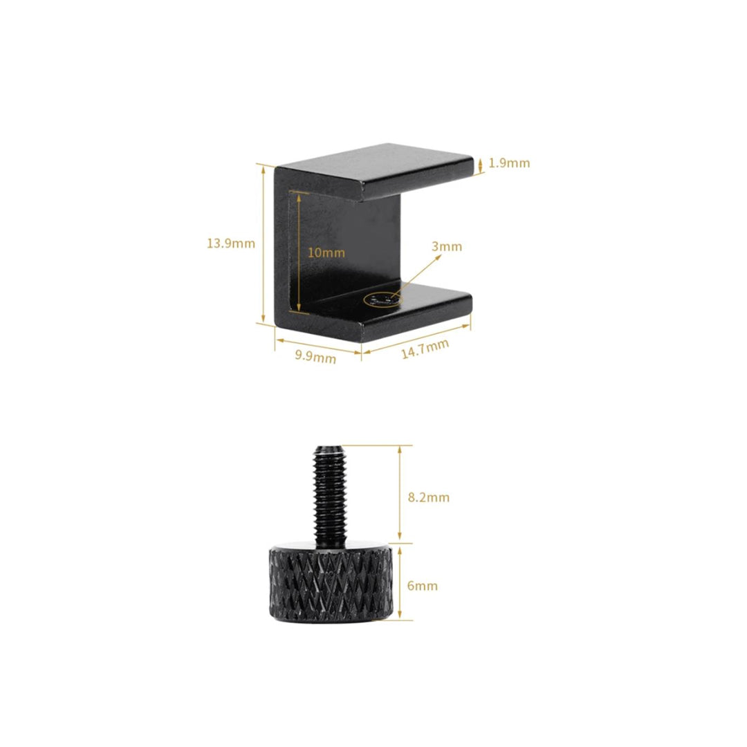 Hot Bed Printing Platform Black Adjustable Fixing Clips (4 Pack) - MakerParts 3D