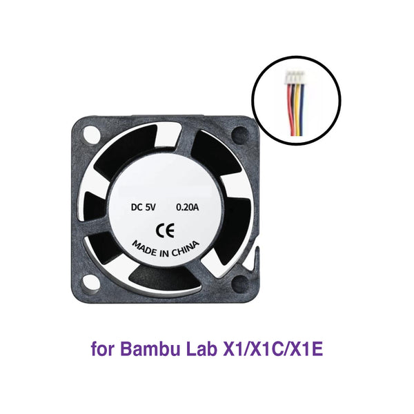 2510 Cooling Fan Dual Bearing 5V 0.2A for Bambu Lab X1/X1C/X1E 3D Printers