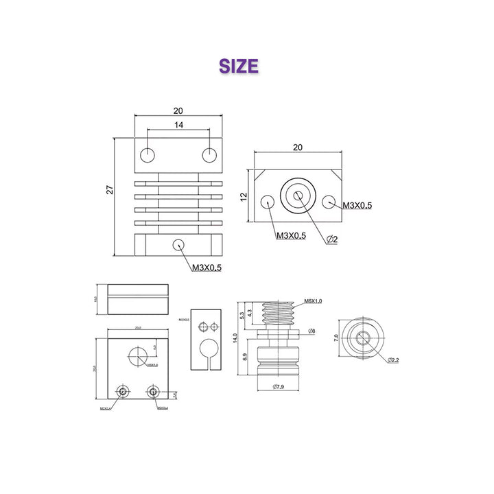 Upgrade Hotend Set for CR10 3D Printers