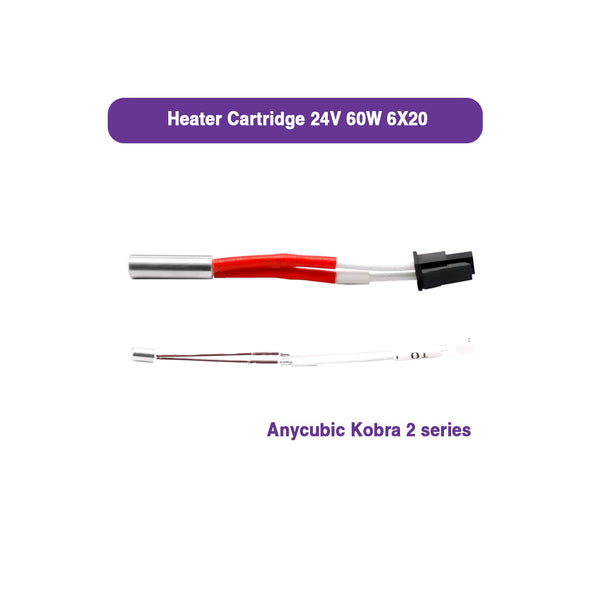 Heater Cartridge 24V 60W 6*20 for Anycubic Kobra 2 series