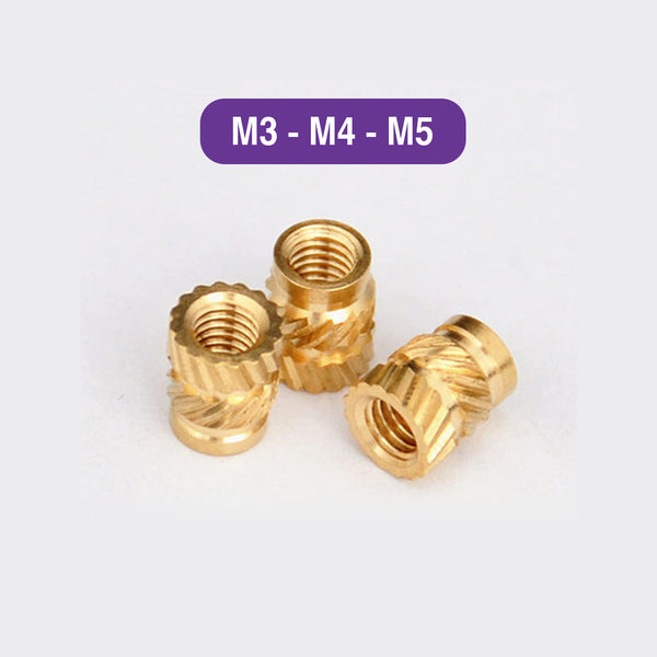 Character Eight Hot Melt Copper Nut M3 / M4 / M5 – Heat-Set Threaded Insert