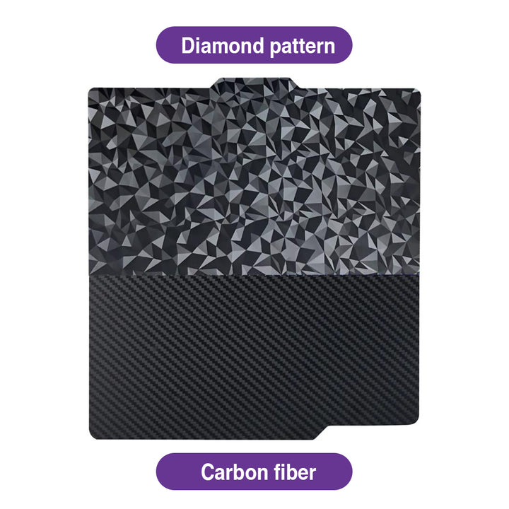 Double-Sided Diamond Pattern / Carbon Fiber Build Plate - MakerParts 3D