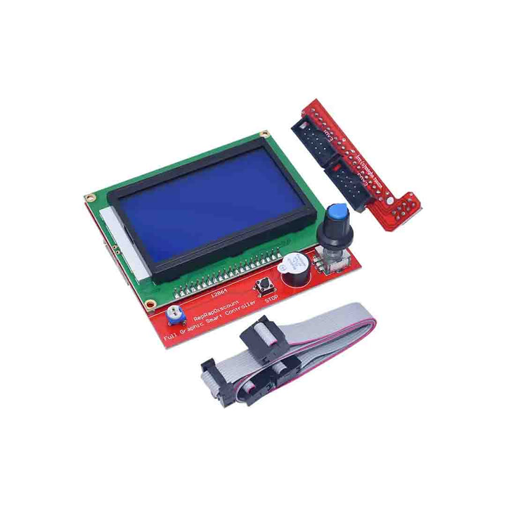 12864KBA V1.3 LCD Display Controller with Adapter for RAMPS 1.4 RepRap - MakerParts 3D