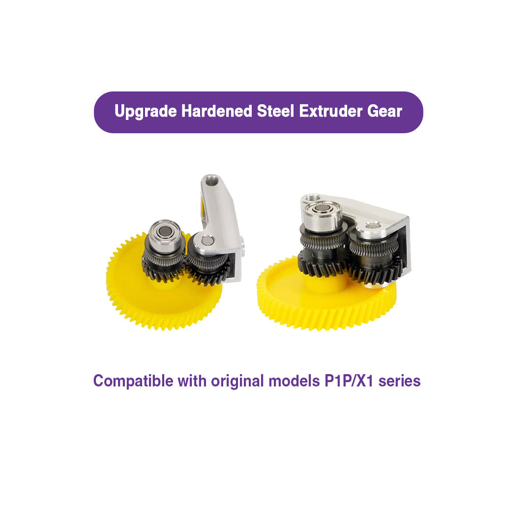 p1s replace extruder gear Hardened Steel Extruder Gear Upgrade for Bambu Lab P1S / X1 Series