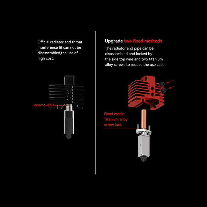TZ-2.0 Red Extrusion Head for Bambu Lab X1 Series (Single Nozzle Required) - MakerParts 3D