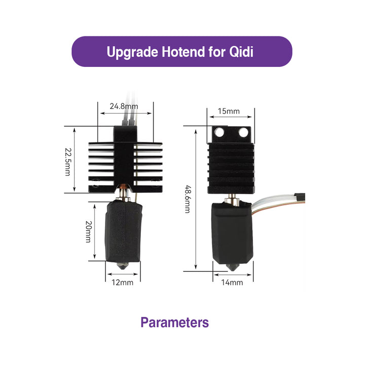 Hotend for Qidi Series and Kobra Series (24V, 60W) - MakerParts 3D