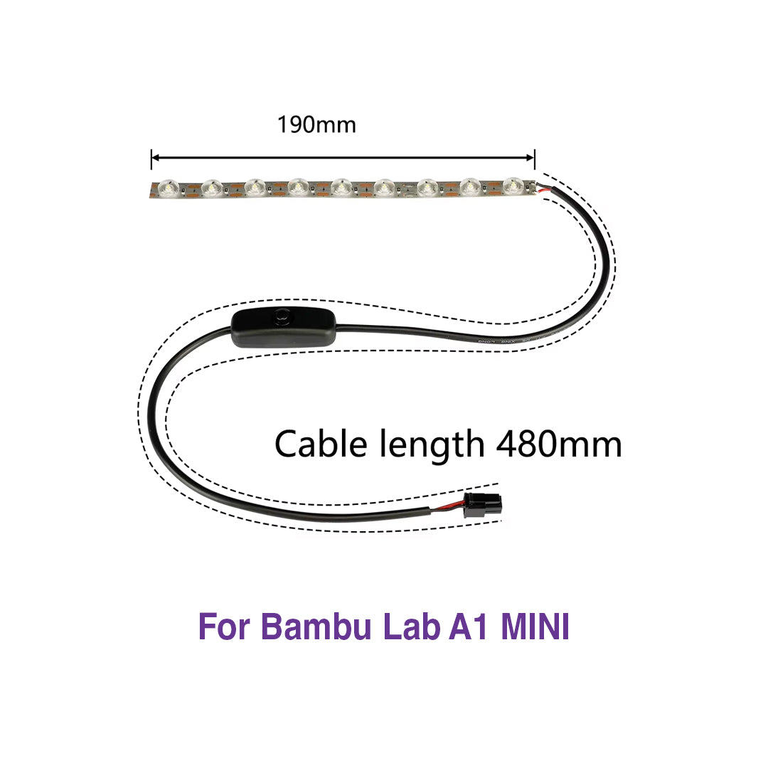 Small Light Strip LED Light Strip for Bambu Lab A1 / A1 MINI – MakerParts 3D