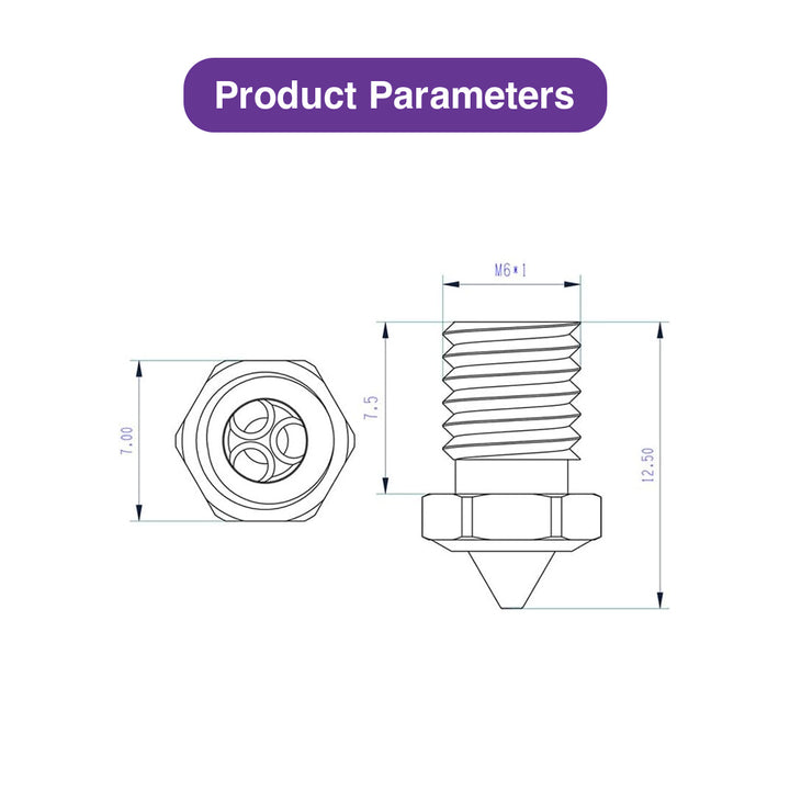 CHT Hardened Steel Nozzles Kit with Tools for MK8 (19 Pcs) - MakerParts 3D