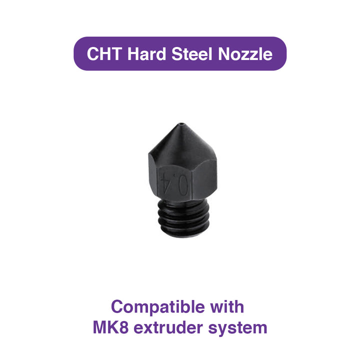 CHT Hardened Steel Nozzles Kit with Tools for MK8 (19 Pcs) - MakerParts 3D