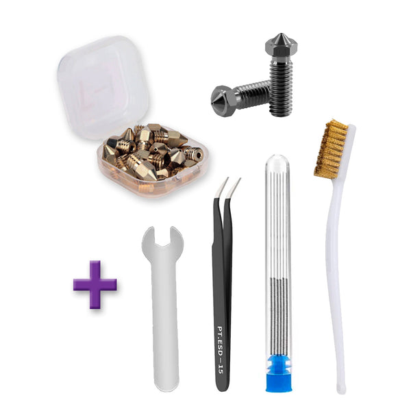 Hardened Steel Nozzles Kit with Tools for Volcano (21 Pcs) - MakerParts 3D