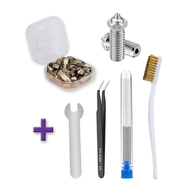 Stainless Steel Nozzles Kit with Tools for QIDI TECH X PLUS 3/ X MAX 3/ X SMART 3 - MakerParts 3D