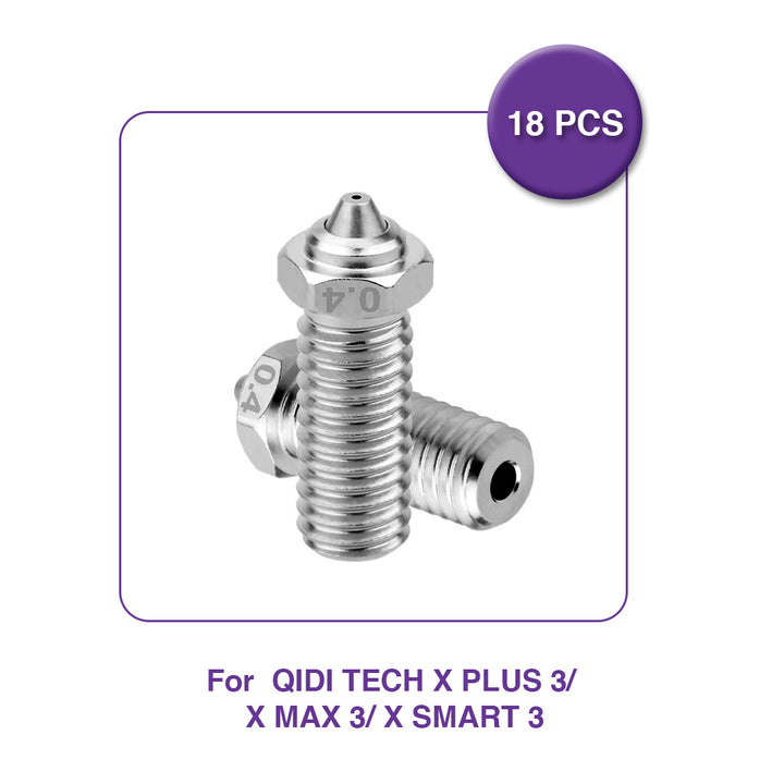 Stainless Steel Nozzles Kit with Tools for QIDI TECH X PLUS 3/ X MAX 3/ X SMART 3 - MakerParts 3D