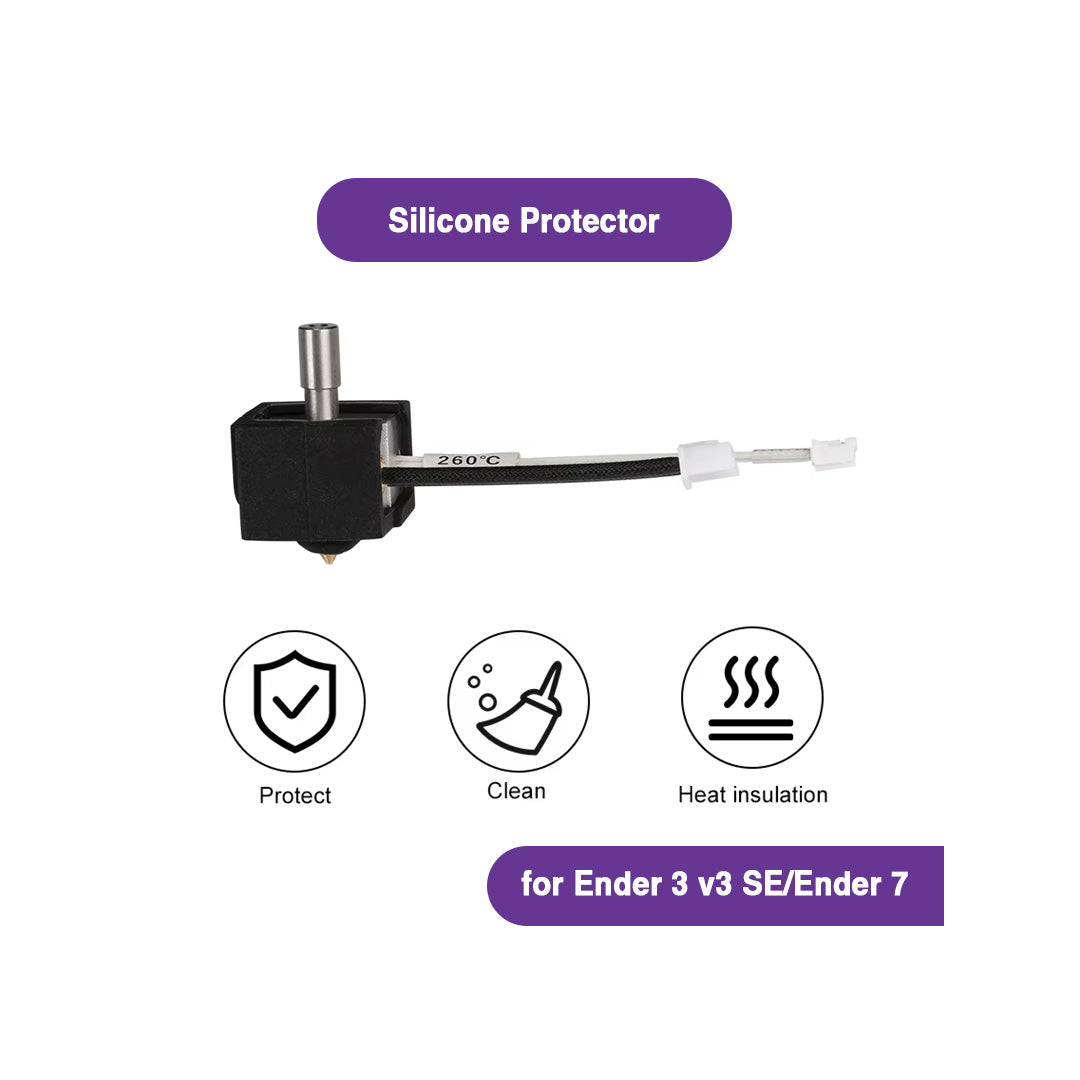 Silicone Protector for Heating Block for Ender 3 v3 SE / Ender 7 - MakerParts 3D