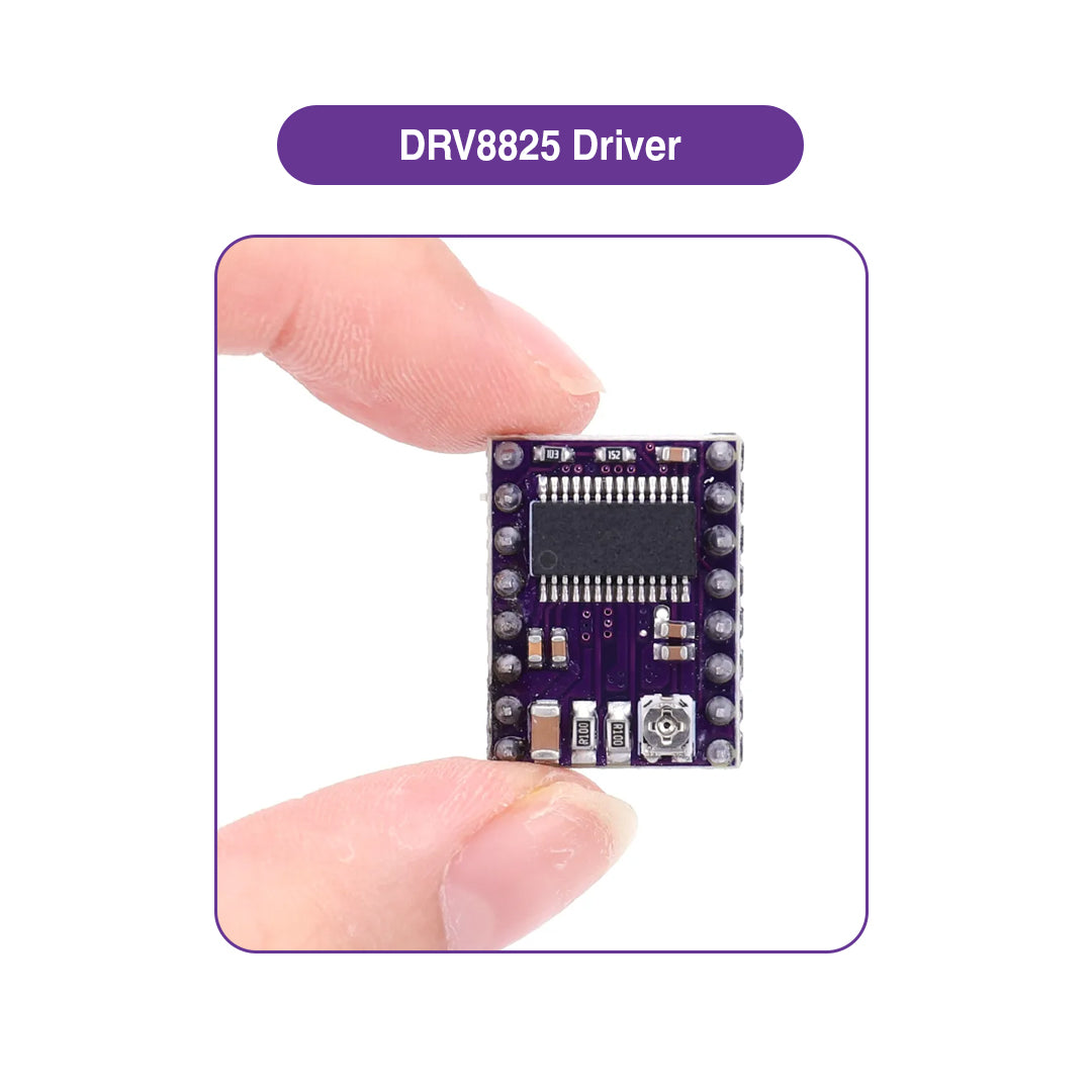 DRV8825 Driver with 6 Adjustable Step Modes – MakerParts 3D