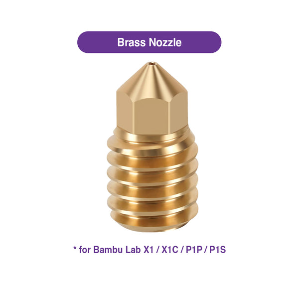 Brass Nozzle for Bambu Lab X1 / X1C / P1P / P1S - (0.2 to 1.0mm)