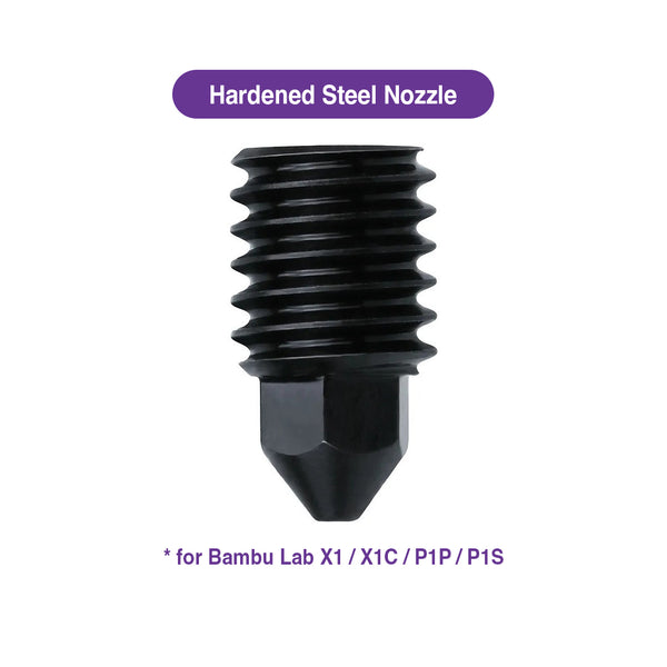 Hardened Steel Nozzle for Bambu Lab X1 / X1C / P1P / P1S - (0.2 to 1.0mm)