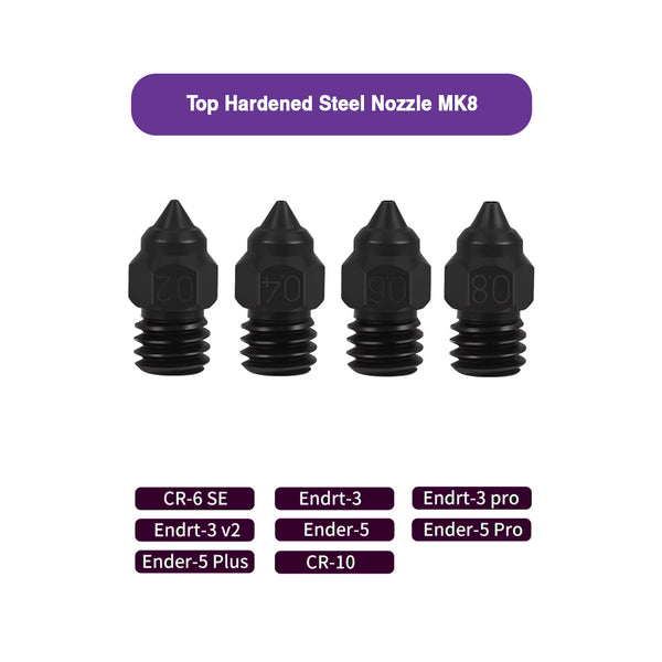 Top Hardened Steel Nozzle MK8 – Upgrade