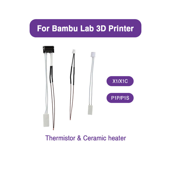 Ceramic resistance 24v65w and thermistor for Bambu Lab